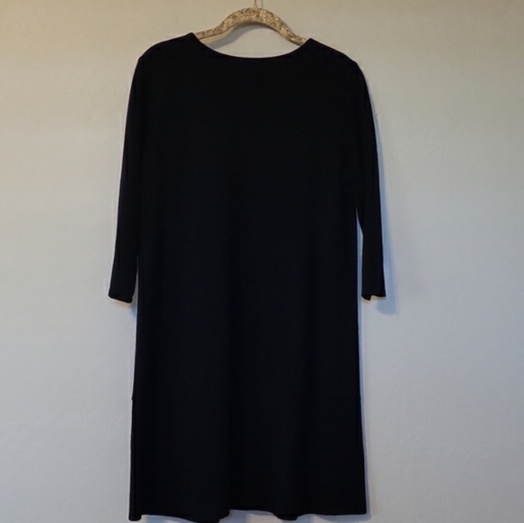 J. JILL Ponte Knit Seamed 3/4 Sleeve Pullover Shift Dress Excellent Condition SP - Picture 5 of 7